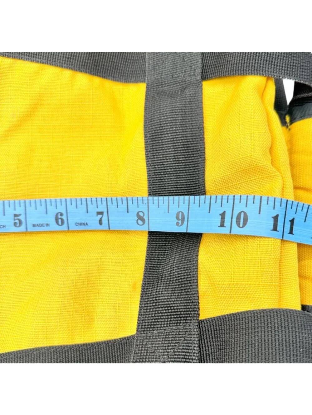 Timberland Duffle Bag Yellow and Black Mesh With Adjustable Shoulder Strap EUC